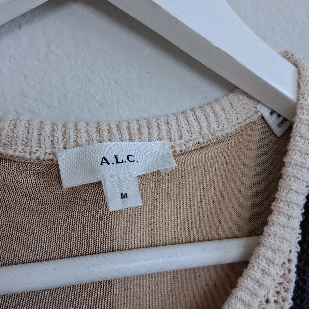 A.L.C. Marco Vertical Stripe Cotton Pointelle Maxi Dress - Picture 6 of 16